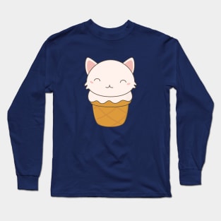 Kawaii Cute Ice Cream Cone T-Shirt Long Sleeve T-Shirt